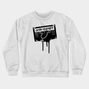 Johnny Cash - Black Cassette Music Crewneck Sweatshirt